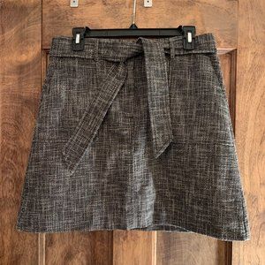 LOFT A-line Tweed Pocket Tie-Waist Skirt - Size 6